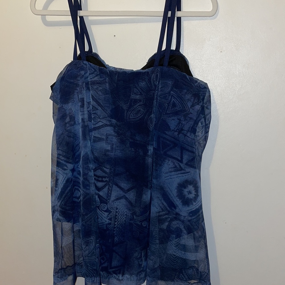 Blue swimsuit sz 22